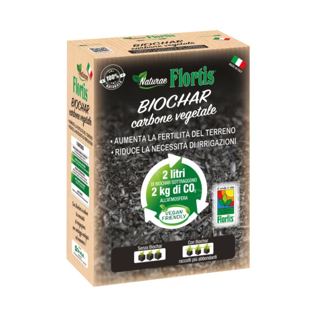 Carbone Vegetale Biochar 2 L Flortis