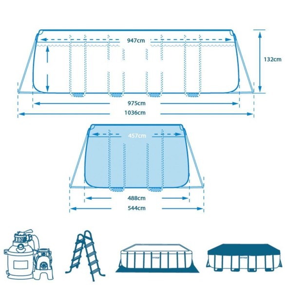 Piscina Ultra Frame 975x488x132 h Intex