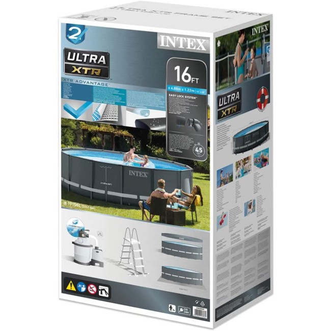 Intex 26326 Piscina Rotonda, Grigio,...