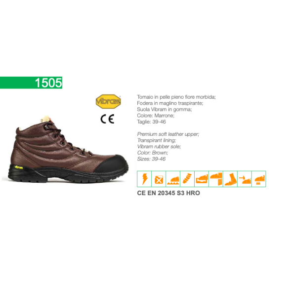 Scarpa Trekking In Pelle Con Fodera In Pelle Taglie Assortite TREEMME