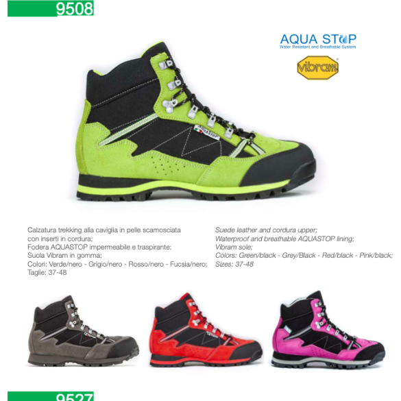 Scarponcino Trekking Alto Scamosciato con Fodera Aquastop Misure Assortite TREEMME