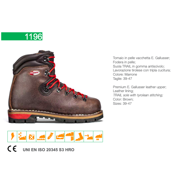 Scarpone in Pelle con Puntale...