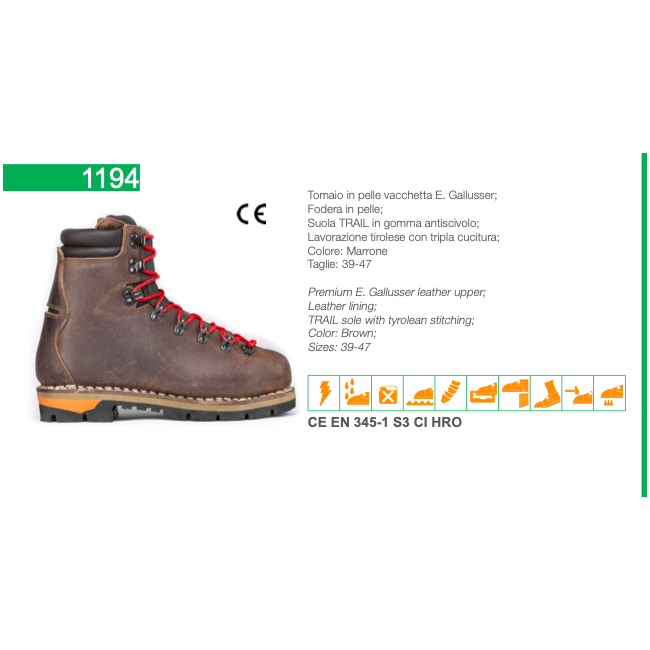 Scarpone in Pelle con Puntale...