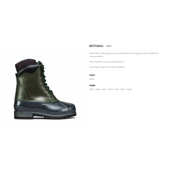 Stivale Doposci 4x4 Con Scarpetta Interna Senza Lacci Taglie Assortite TREEMME