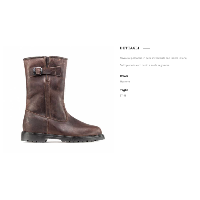 Stivale In Nabuk Marrone Con Fodera...