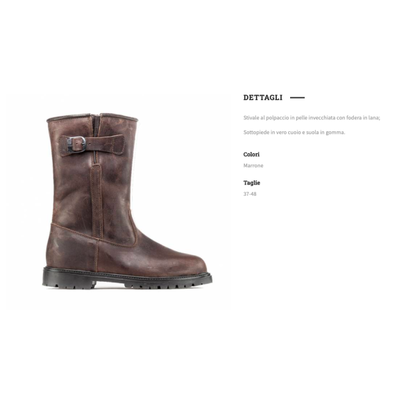 Stivale In Nabuk Marrone Con Fodera In Lana Taglie Assortite TREEMME