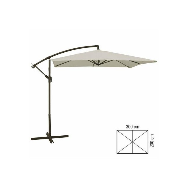 Ombrellone a Braccio 2x3 m Ecrù...