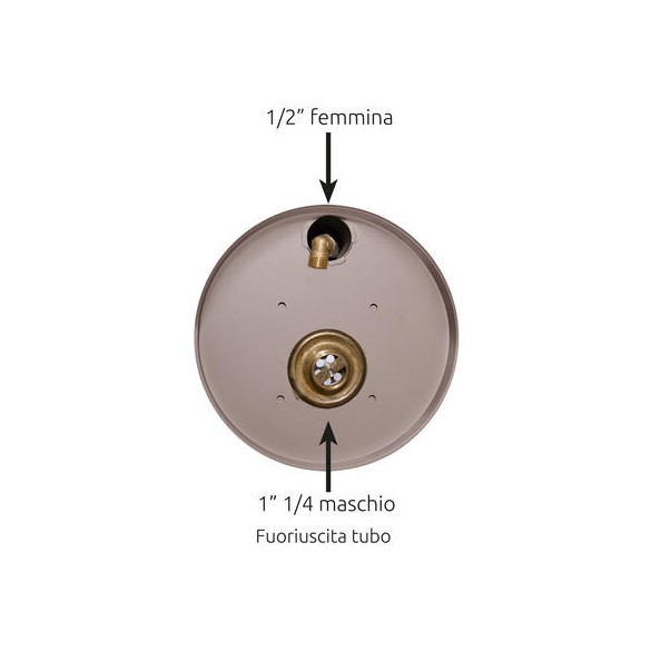 Fontana con Vaschetta colore Ruggine