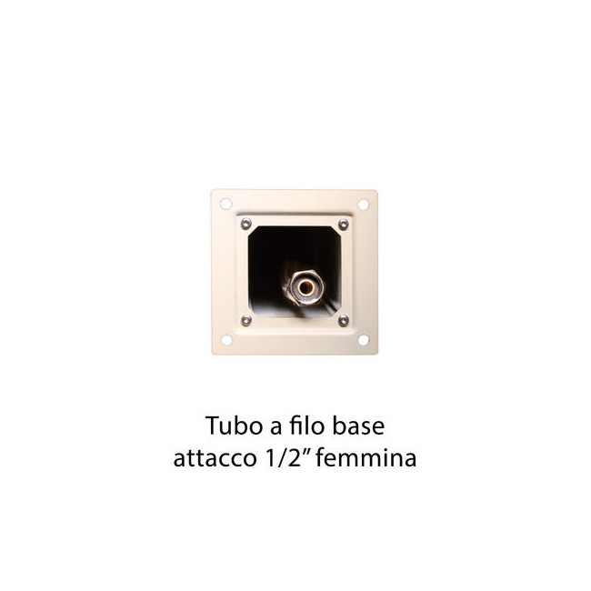 Fontana in Alluminio Quadra Giallo h85