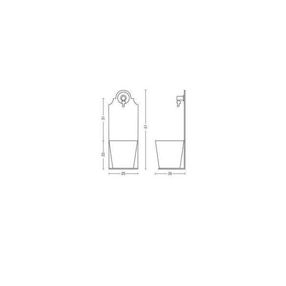 Fontana a Parete colore Ruggine