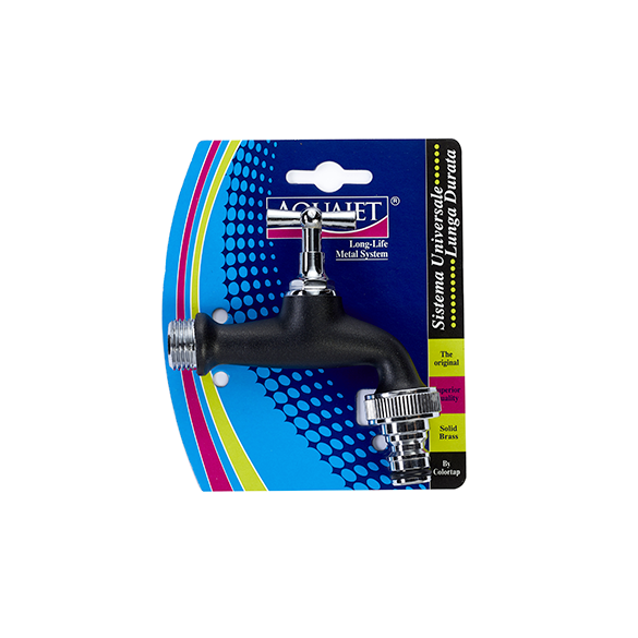 Rubinetto Tradizionale con Attacco Rapido Colore Nero COLORTAP