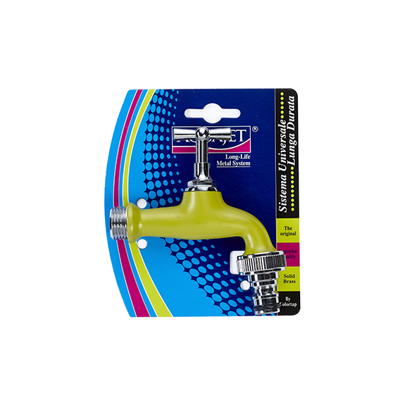 Rubinetto Tradizionale con Attacco Rapido Colore Verde COLORTAP