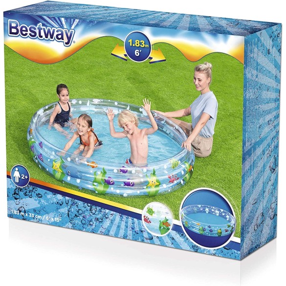 Piscina Deepdive 3Anelli 183X33CM Bestway