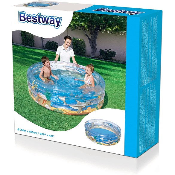 Piscina Sealife Trasp 3Anelli 150X53CM Bestway