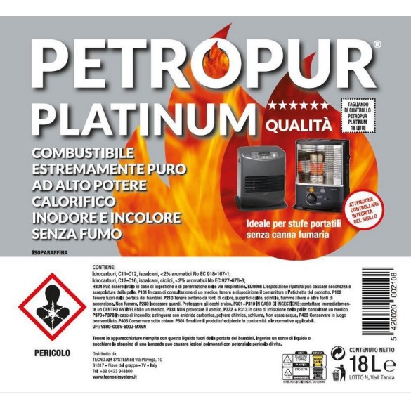 COMBUSTIBILE PETROPUR PLATINUM 18LT Tecno Air System
