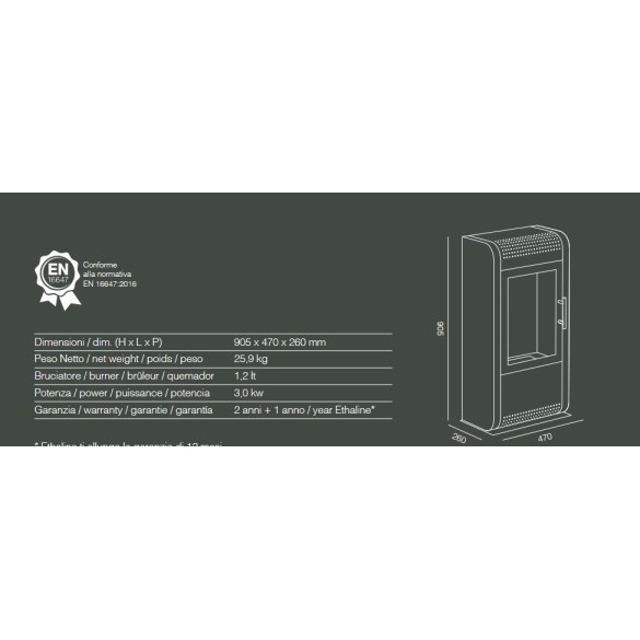 Biocamino Giga Tecno Air System Nero