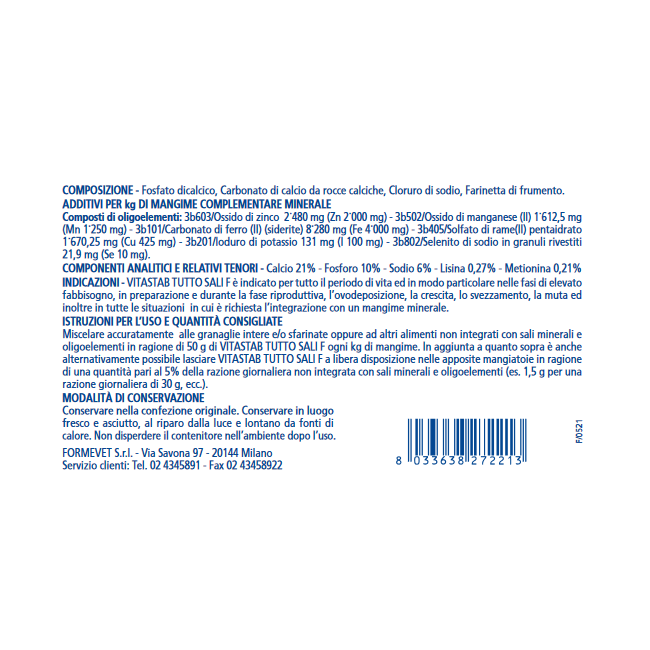 Vitastab Sali 3 Kg Formevet