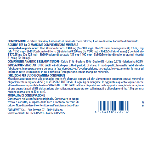 Vitastab Sali 3 Kg Formevet