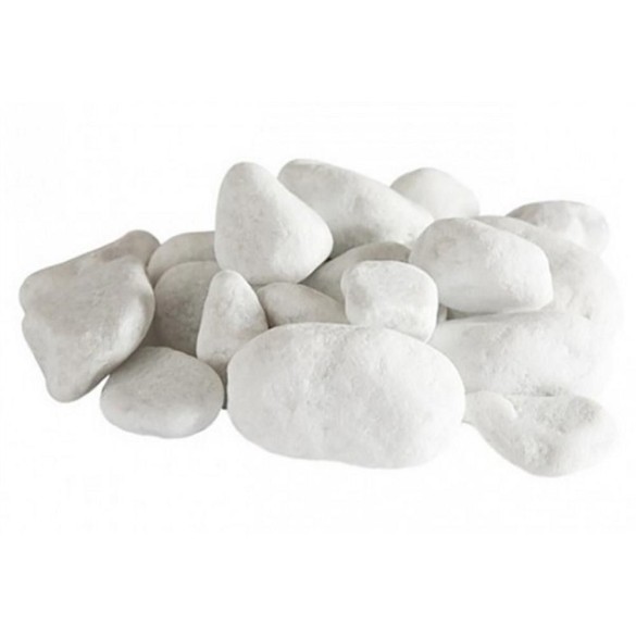 Set 24 pz Ghiaia Bianca decorativa per Biocamino/camino TECNO AIR SYSTEM