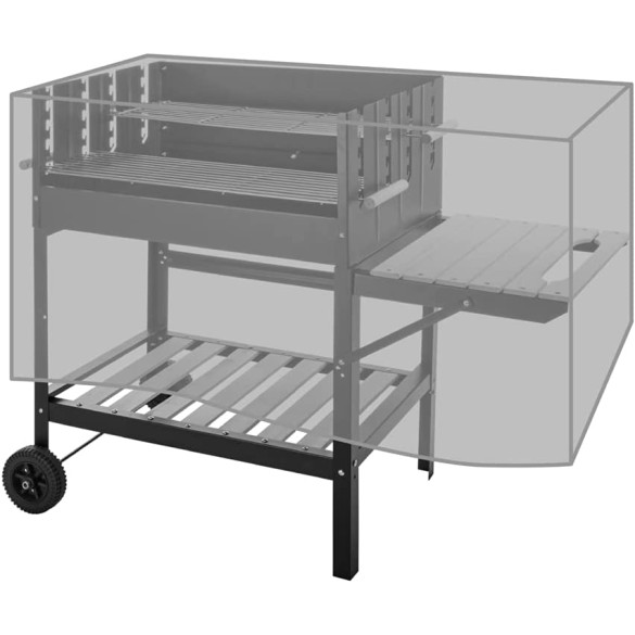 VERDELOOK Telo in polietilene per la Copertura del Barbecue, 125x55x55 cm
