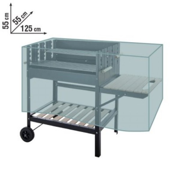 VERDELOOK Telo in polietilene per la Copertura del Barbecue, 125x55x55 cm