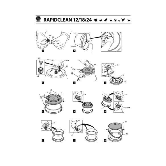 Abbeveratoio Serbatoio Rapid Clean LT 12 - Pulcini NOVITAL