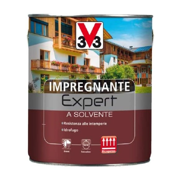 V33 Impregnante Expert a Solvente 0.5 LT. Noce Chiaro