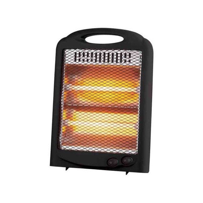 Stufa al Quarzo Luce Quadra Nera Art....