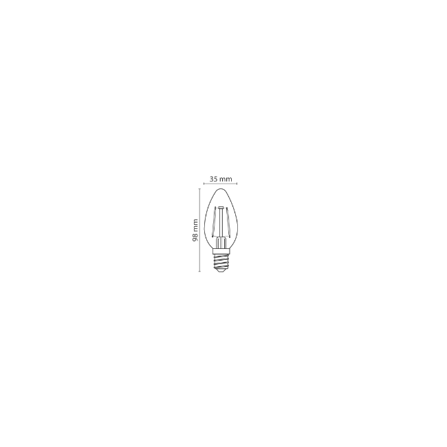 Oliva Lampada Led E14 4W 4000K NOVALINE