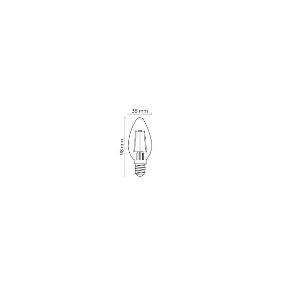 Oliva Lampada Led E14 4W 2700K NOVALINE