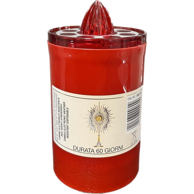 Lumino Votivo Elettronico Rosso 60 gg