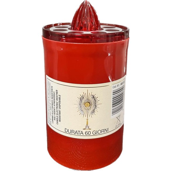 Lumino Votivo Elettronico Rosso 60 gg
