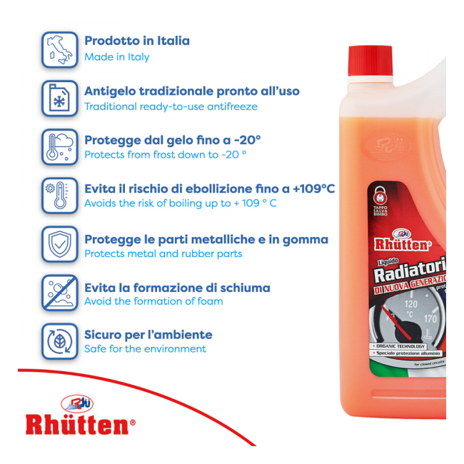 Olio per Radiatori 20 C 2LT Rhutten