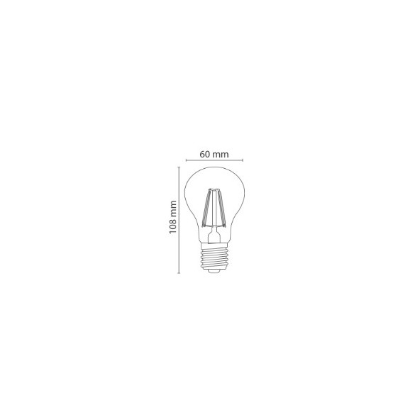 Goccia Led a Filamento E27 - 12 W - 11W - 4000K - CL.E -1521 lm - Blister