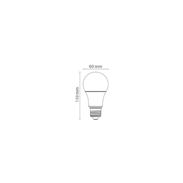 Lampadina Led Goccia E27 - 11 W - 4000K - CL.F - 1055 lm