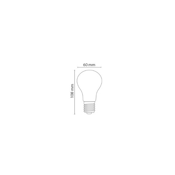 Goccia Led Opale a Filamento E27 - 8 W - 4000K - 1055 Lm - Blister