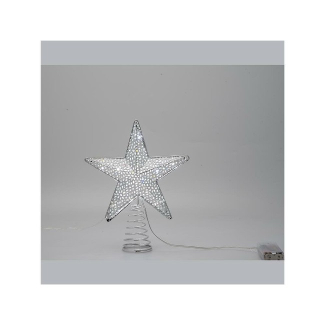 Puntale Stella Bianco Freddo 15 Led...