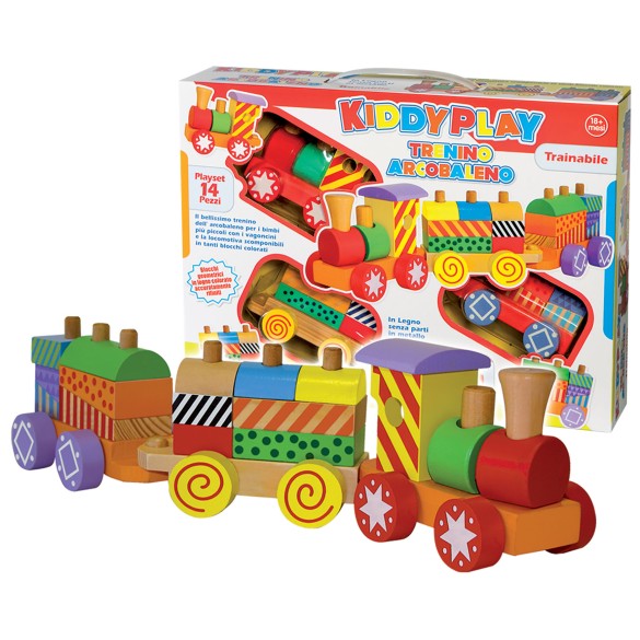 Trenino Arcobaleno in legno ITR8350
