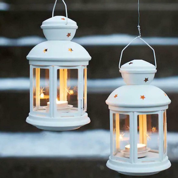 Lanterna Porta Tealight Rossa 21 cm DUEESSE CHRISTMAS