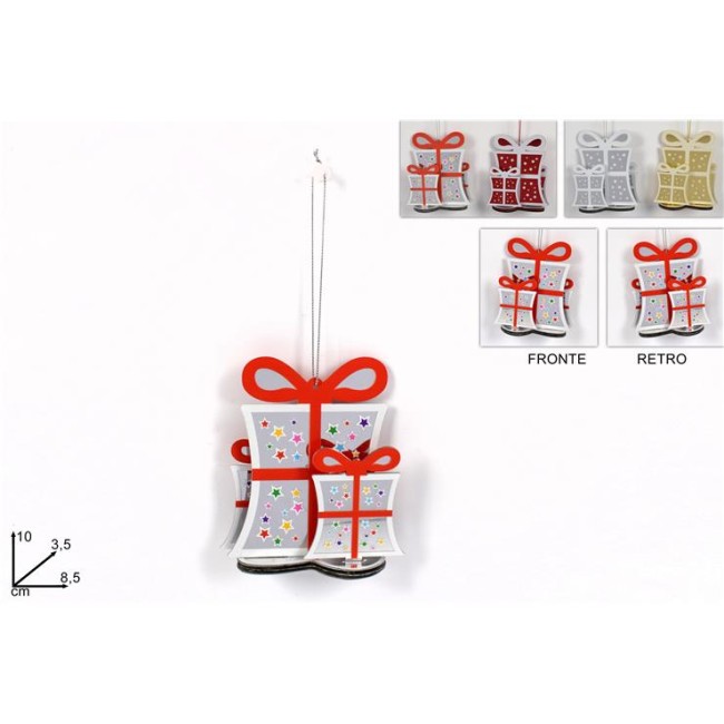 Appendino Pacco Natalizio 10cm...
