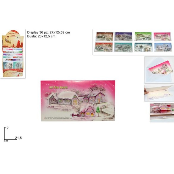 Biglietto Auguri 1 pz DUESSE CHRISTMAS