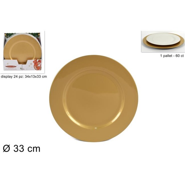 Sottopiatto Natalizio 33cm Colori...