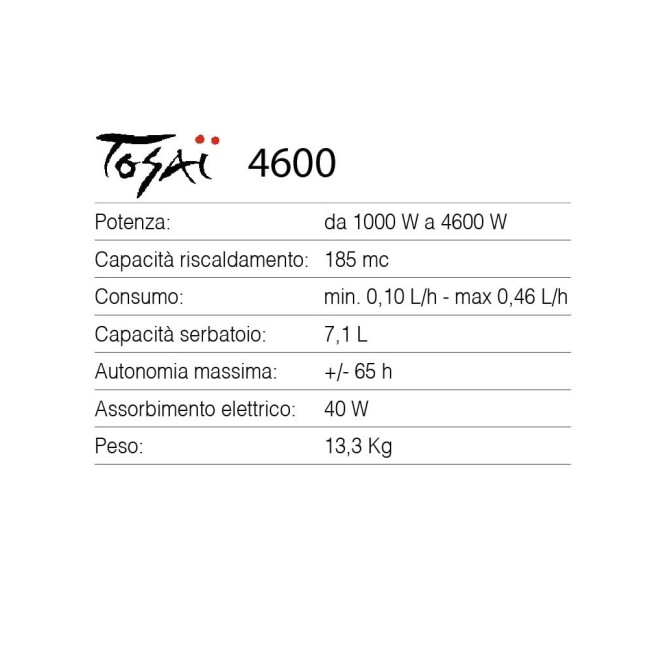 Stufa Tosai 4600 Tecno Air System