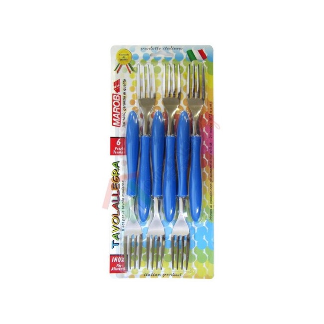Forchette 6 pz Marietti Colori Assortiti