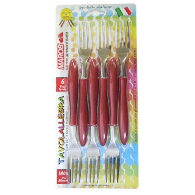 Forchette 6 pz Marietti Colori Assortiti
