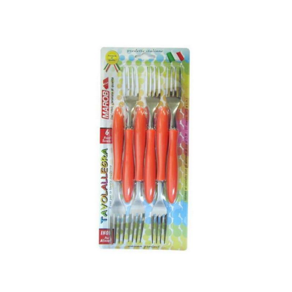 Forchette 6 pz Marietti Colori Assortiti