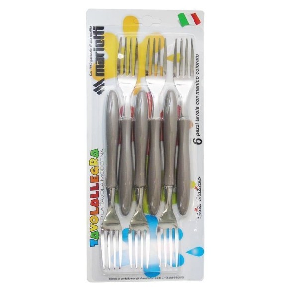 Forchette 6 pz Marietti Colori Assortiti