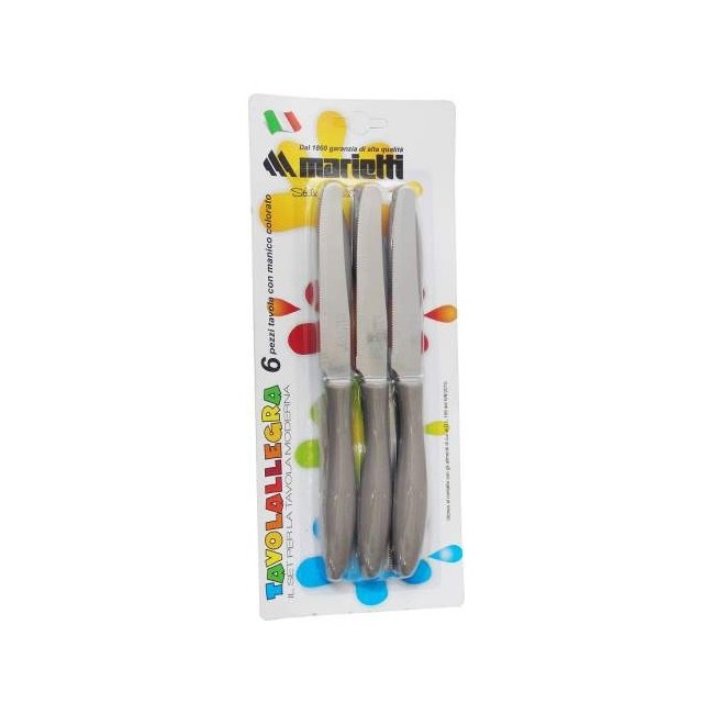 Coltelli 6pz Marietti Colori Assortiti