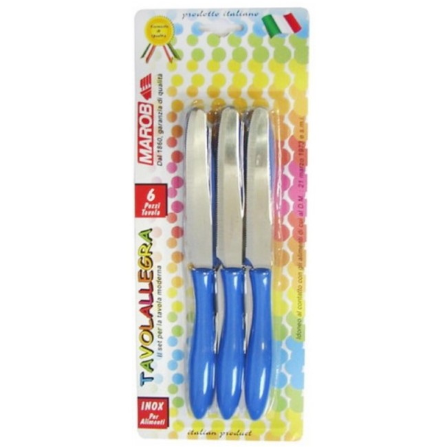 Coltelli 6pz Marietti Colori Assortiti