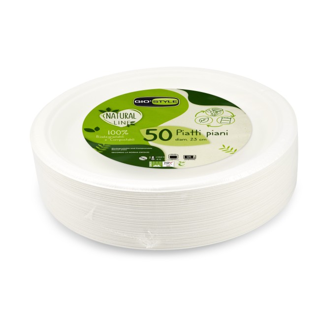 Piatti Piani in Cellulosa D23 cm 25...